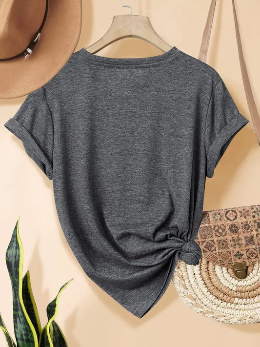 大码圆领女装T恤