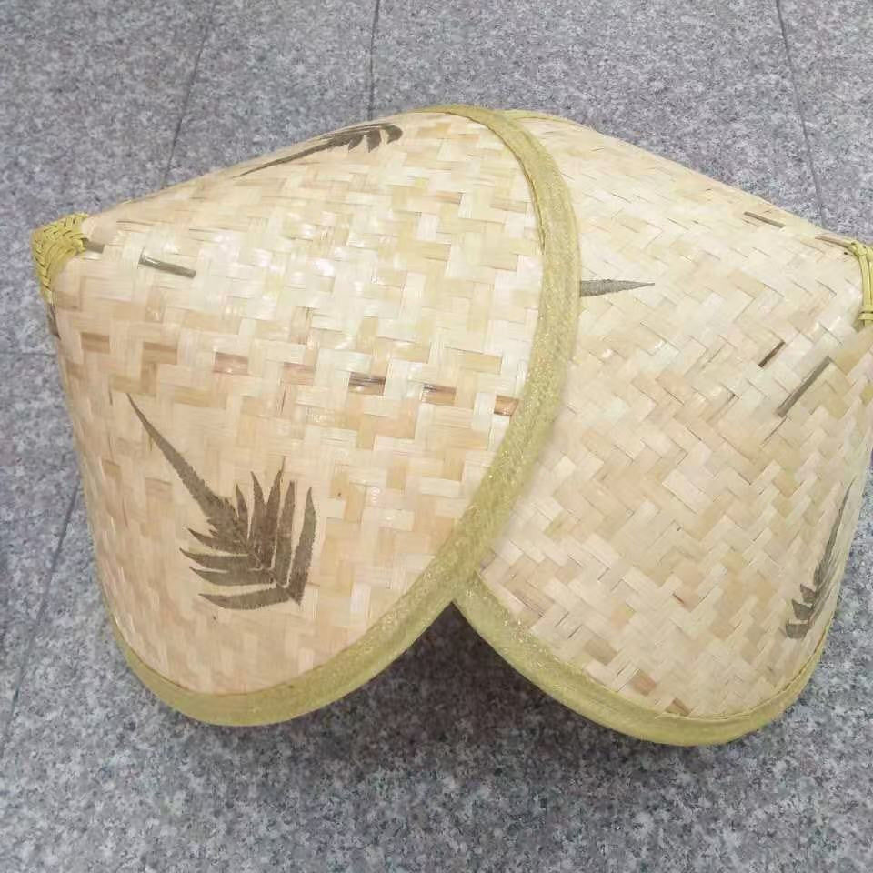 宽边竹编草帽
